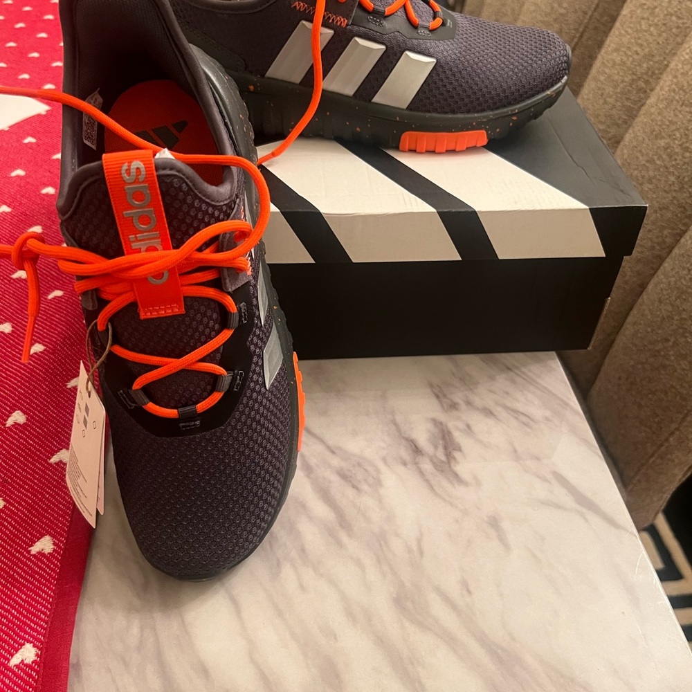Adidas Men's Black and Orange Athletic Shoes
